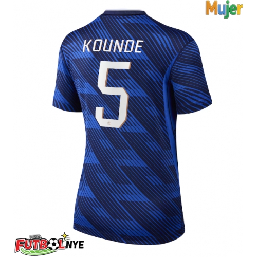 Camiseta Francia Jules Kounde #5 Primera Equipación para mujer Mundial 2026 manga corta